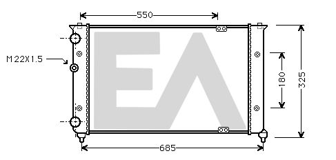 31R77045 EACLIMA Радиатор, охлаждение двигателя