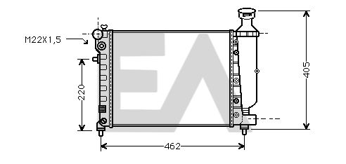 31R10072 EACLIMA Радиатор, охлаждение двигателя