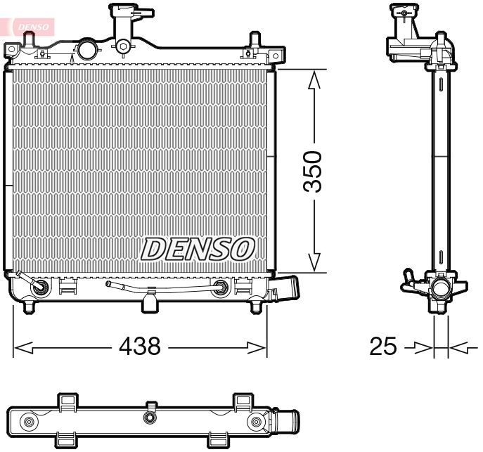 DRM41023 DENSO Радиатор, охлаждение двигателя