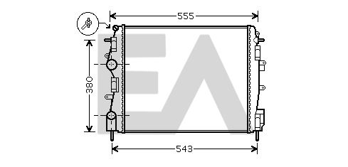 31R60146 EACLIMA Радиатор, охлаждение двигателя