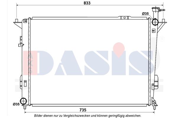 560094N AKS DASIS Радиатор, охлаждение двигателя