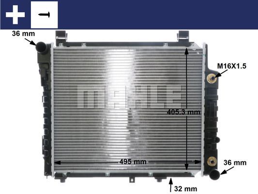 CR406000S MAHLE Радиатор, охлаждение двигателя