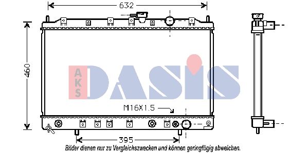 140001N AKS DASIS Радиатор, охлаждение двигателя