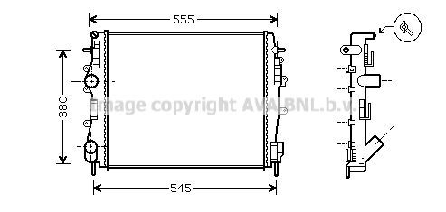 RTA2325 AVA QUALITY COOLING Радиатор, охлаждение двигателя