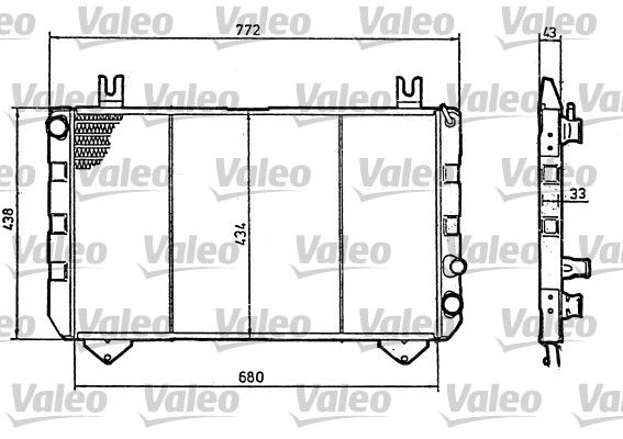 819320 VALEO Радиатор, охлаждение двигателя