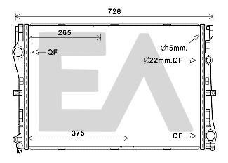 31R50103 EACLIMA Радиатор, охлаждение двигателя