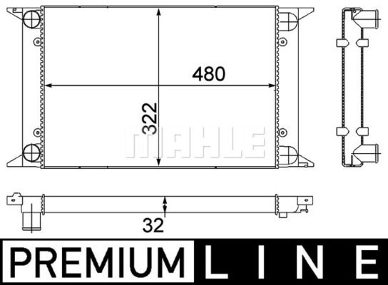 CR415000P MAHLE Радиатор, охлаждение двигателя