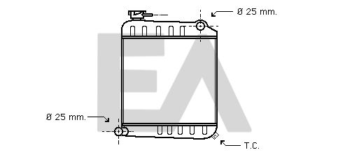 31R05003 EACLIMA Радиатор, охлаждение двигателя