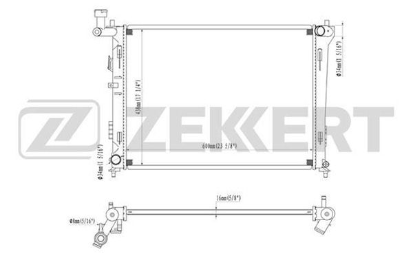 MK1079 ZEKKERT Радиатор, охлаждение двигателя