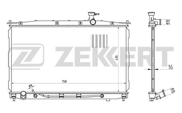 MK1477 ZEKKERT Радиатор, охлаждение двигателя