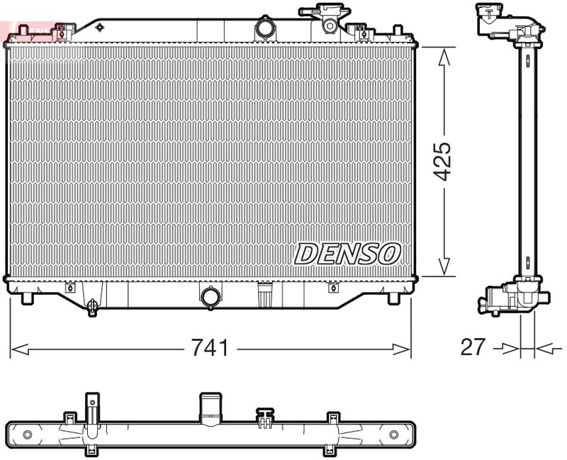 DRM44052 DENSO Радиатор, охлаждение двигателя