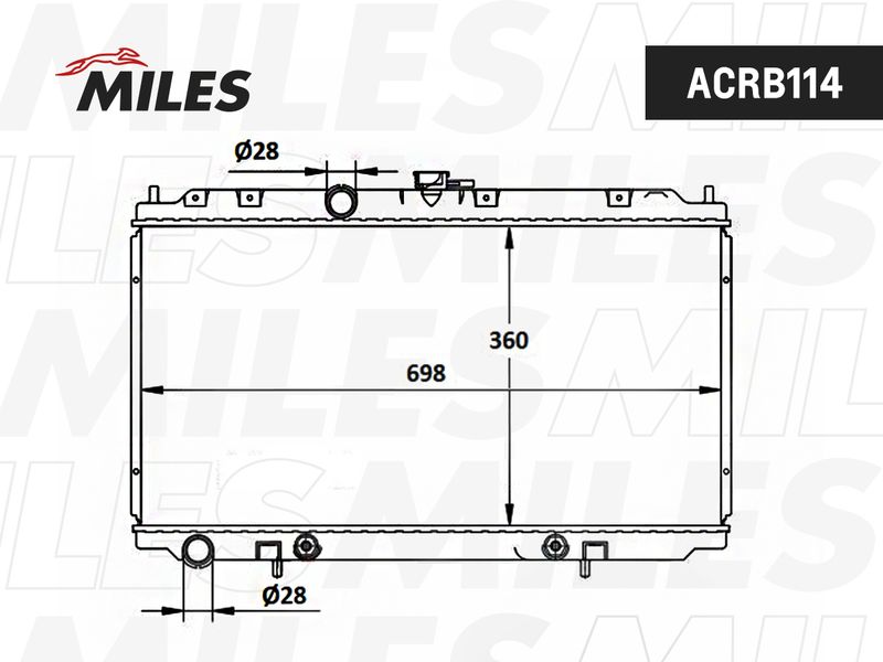 ACRB114 MILES Радиатор, охлаждение двигателя