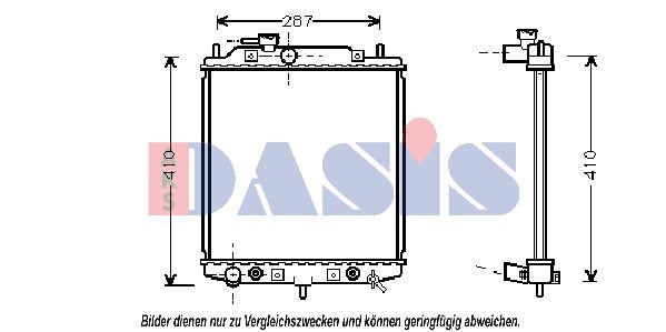 360012N AKS DASIS Радиатор, охлаждение двигателя