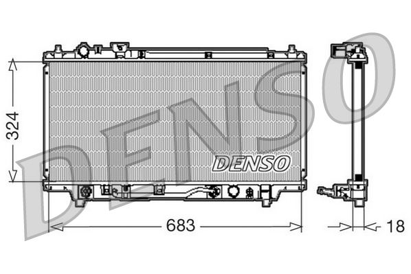 DRM44001 DENSO Радиатор, охлаждение двигателя