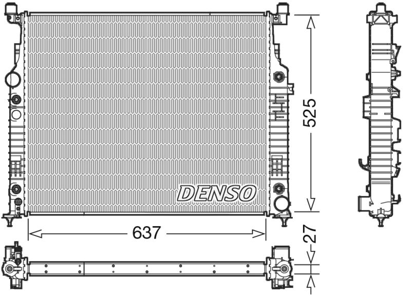 DRM17056 DENSO Радиатор, охлаждение двигателя