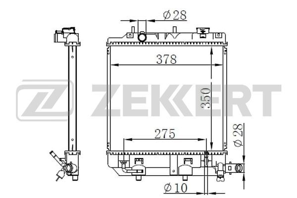 MK1586 ZEKKERT Радиатор, охлаждение двигателя