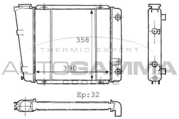 100793 AUTOGAMMA Радиатор, охлаждение двигателя