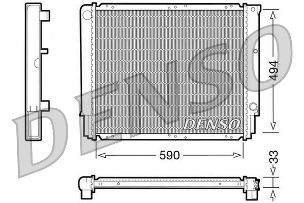 DRM33050 DENSO Радиатор, охлаждение двигателя