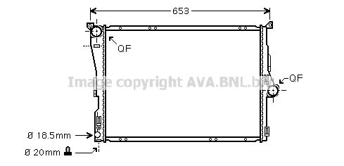 BW2304 AVA QUALITY COOLING Радиатор, охлаждение двигателя