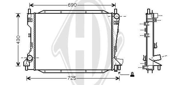 DCM3570 DIEDERICHS Радиатор, охлаждение двигателя