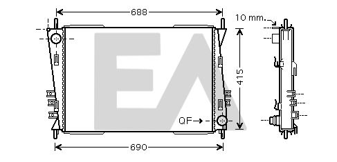 31R35008 EACLIMA Радиатор, охлаждение двигателя