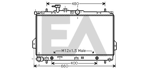 31R28030 EACLIMA Радиатор, охлаждение двигателя