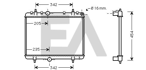 31R55125 EACLIMA Радиатор, охлаждение двигателя