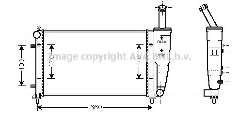 FT2290 AVA QUALITY COOLING Радиатор, охлаждение двигателя