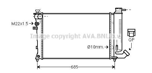 CNA2108 AVA QUALITY COOLING Радиатор, охлаждение двигателя