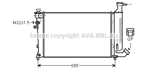 PEA2148 AVA QUALITY COOLING Радиатор, охлаждение двигателя