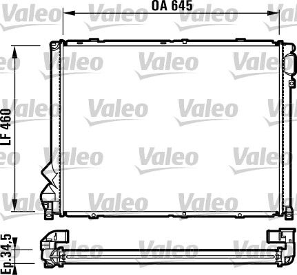 732048 VALEO Радиатор, охлаждение двигателя