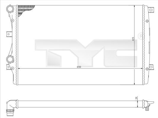 7370017R TYC Радиатор, охлаждение двигателя