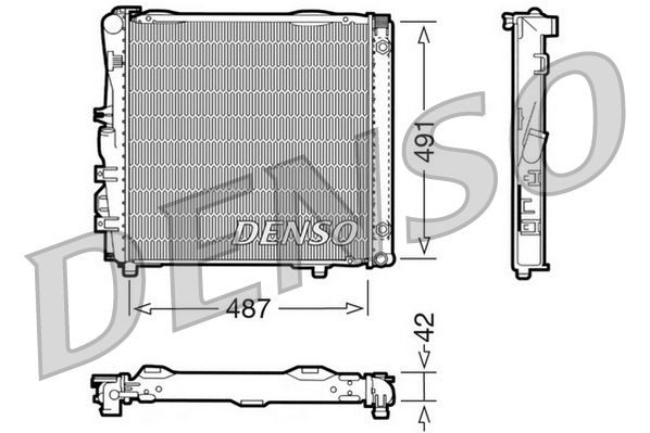 DRM17052 DENSO Радиатор, охлаждение двигателя