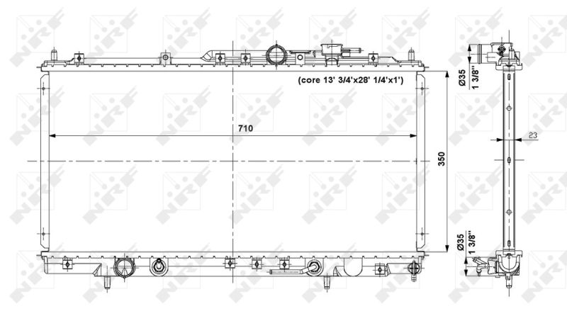 56019 NRF Радиатор, охлаждение двигателя