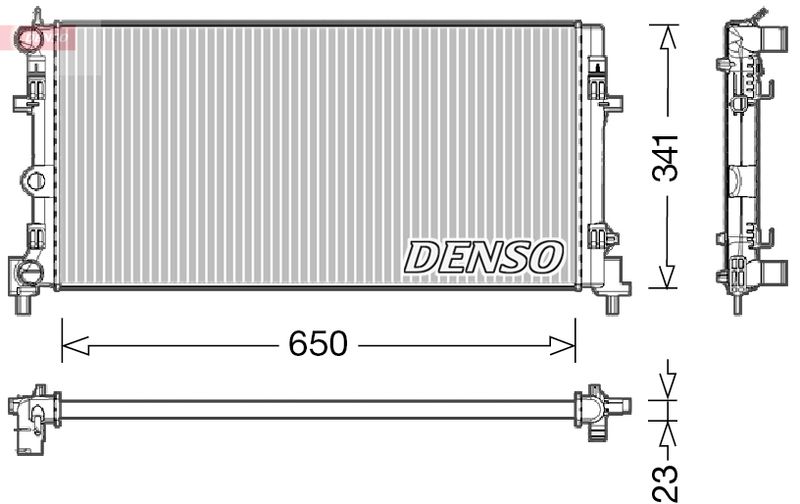 DRM02015 DENSO Радиатор, охлаждение двигателя