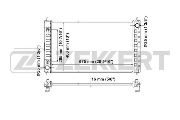 MK1533 ZEKKERT Радиатор, охлаждение двигателя