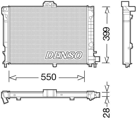 DRM25010 DENSO Радиатор, охлаждение двигателя