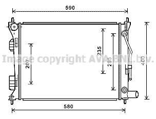 HYA2276 AVA QUALITY COOLING Радиатор, охлаждение двигателя