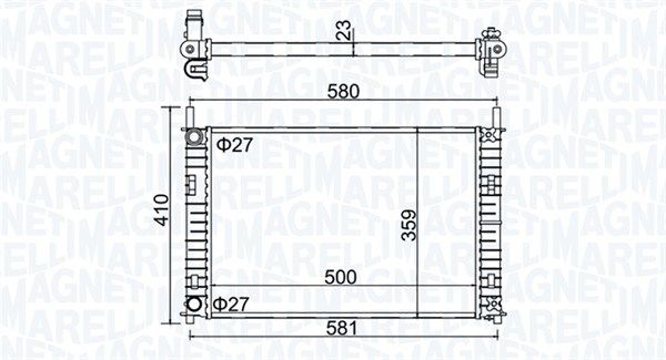 350213152700 MAGNETI MARELLI Радиатор, охлаждение двигателя