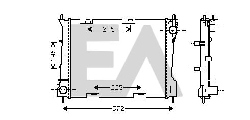 31R60083 EACLIMA Радиатор, охлаждение двигателя