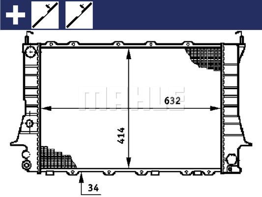 CR591000S MAHLE Радиатор, охлаждение двигателя