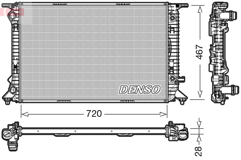 DRM02021 DENSO Радиатор, охлаждение двигателя