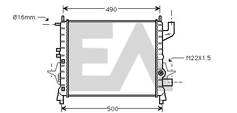 31R60119 EACLIMA Радиатор, охлаждение двигателя