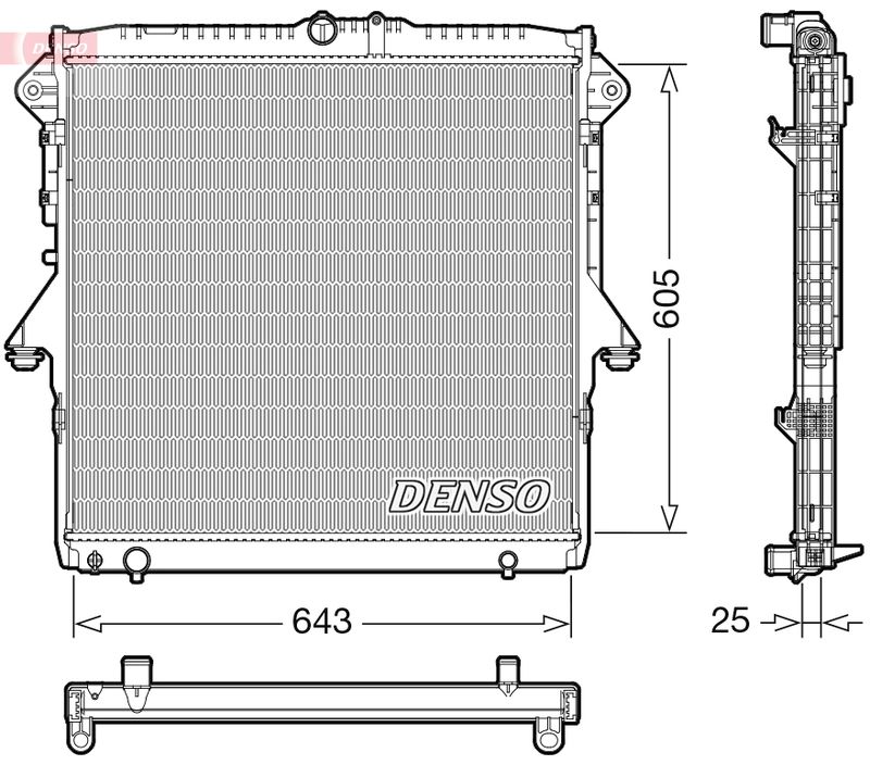 DRM10119 DENSO Радиатор, охлаждение двигателя