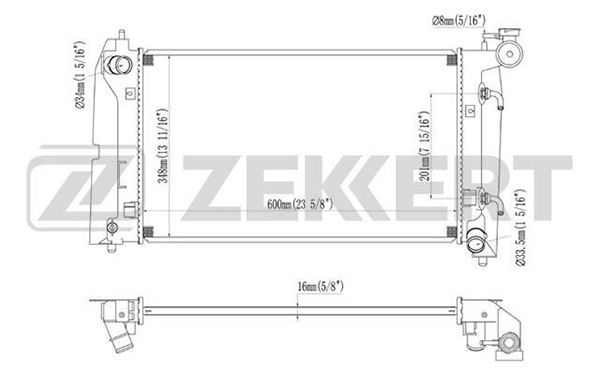 MK1391 ZEKKERT Радиатор, охлаждение двигателя