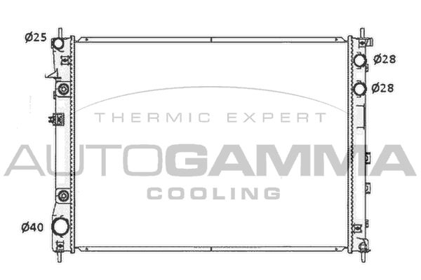 105652 AUTOGAMMA Радиатор, охлаждение двигателя