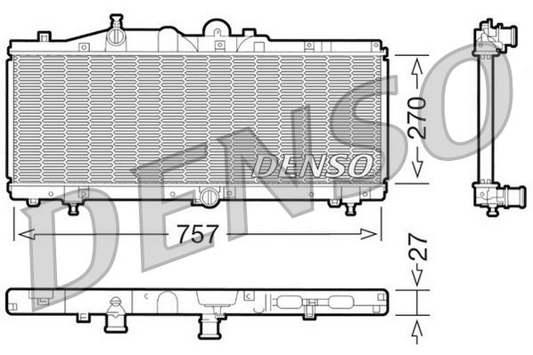 DRM09011 DENSO Радиатор, охлаждение двигателя