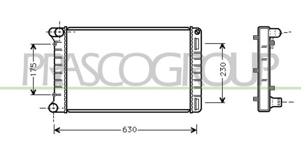 FT133R003 PRASCO Радиатор, охлаждение двигателя