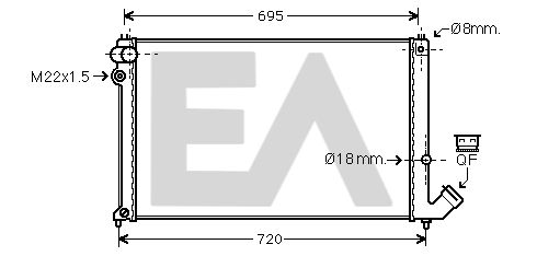 31R55085 EACLIMA Радиатор, охлаждение двигателя