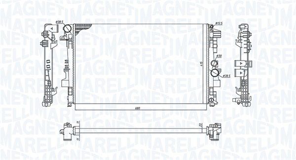 350213955000 MAGNETI MARELLI Радиатор, охлаждение двигателя